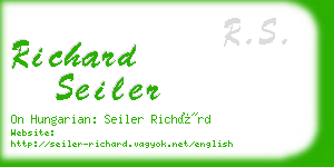 richard seiler business card